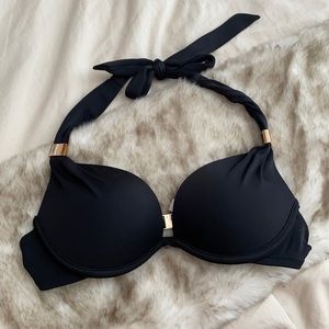Victoria’s Secret Swim Black Bikini Top Size 32A